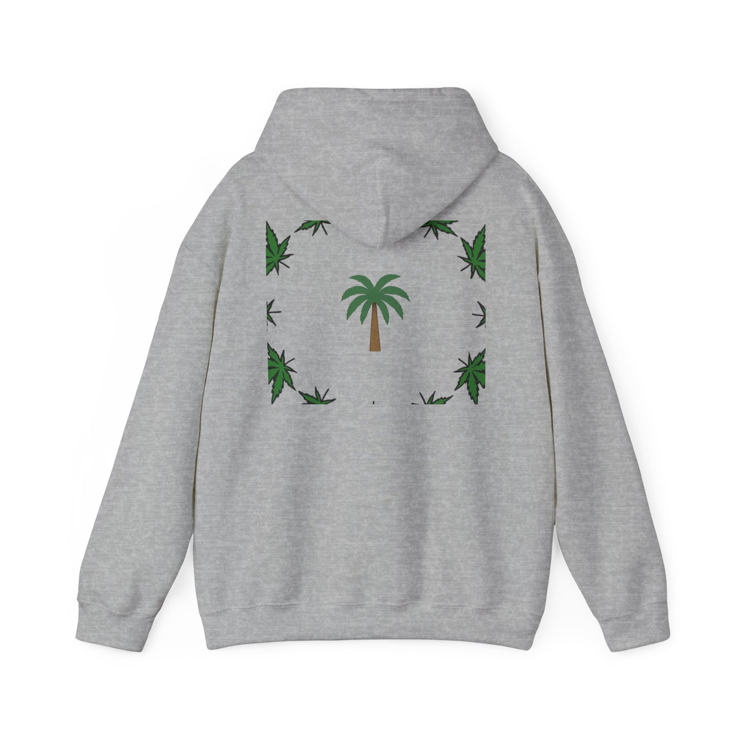 Tropical Palm Hoodie - Unisex Heavy Blend™, Beach Vibes, Casual Comfort, Summer Style, Gift for Travelers