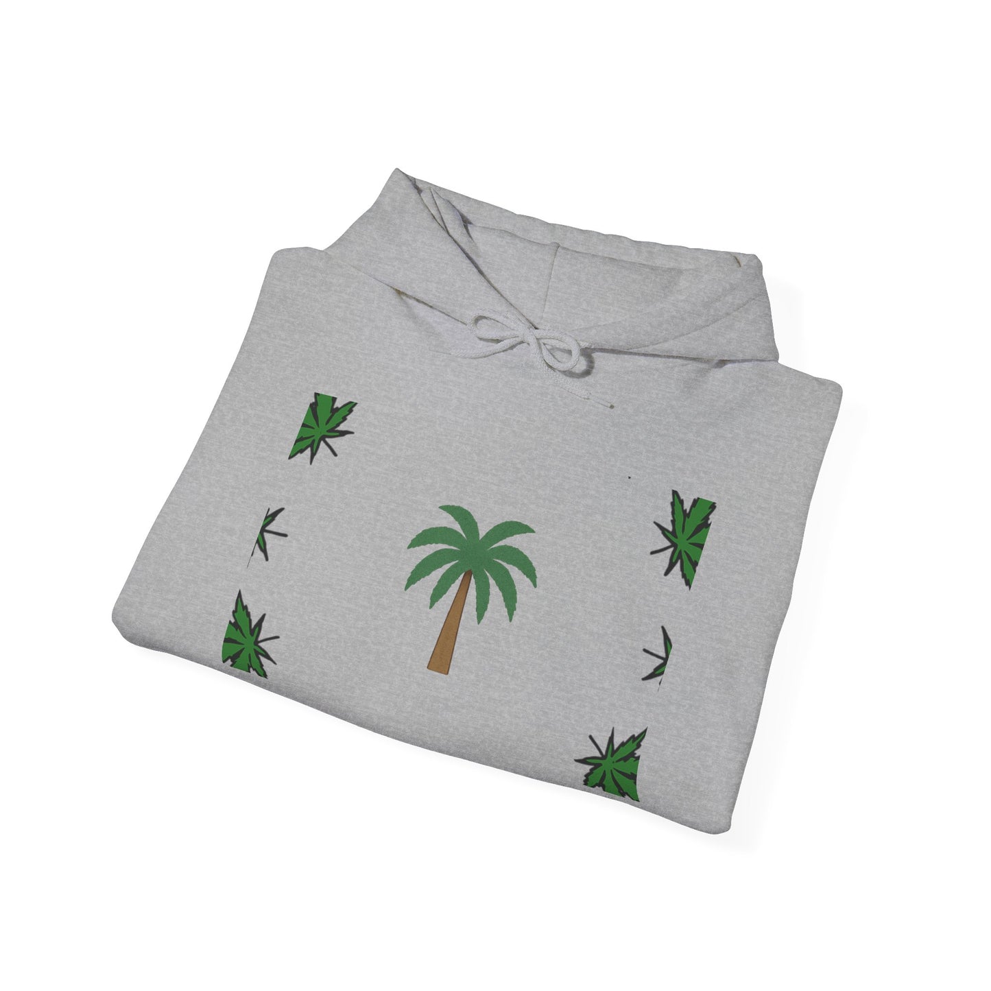 Tropical Palm Hoodie - Unisex Heavy Blend™, Beach Vibes, Casual Comfort, Summer Style, Gift for Travelers