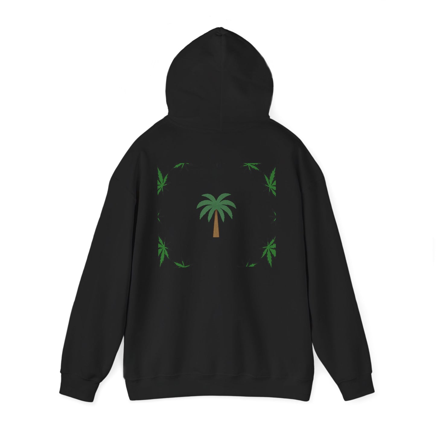 Tropical Palm Hoodie - Unisex Heavy Blend™, Beach Vibes, Casual Comfort, Summer Style, Gift for Travelers