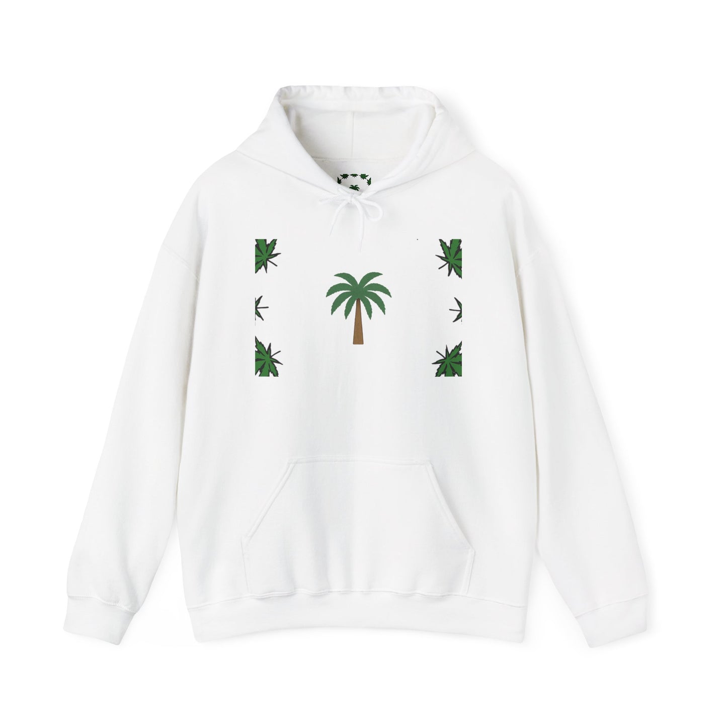 Tropical Palm Hoodie - Unisex Heavy Blend™, Beach Vibes, Casual Comfort, Summer Style, Gift for Travelers
