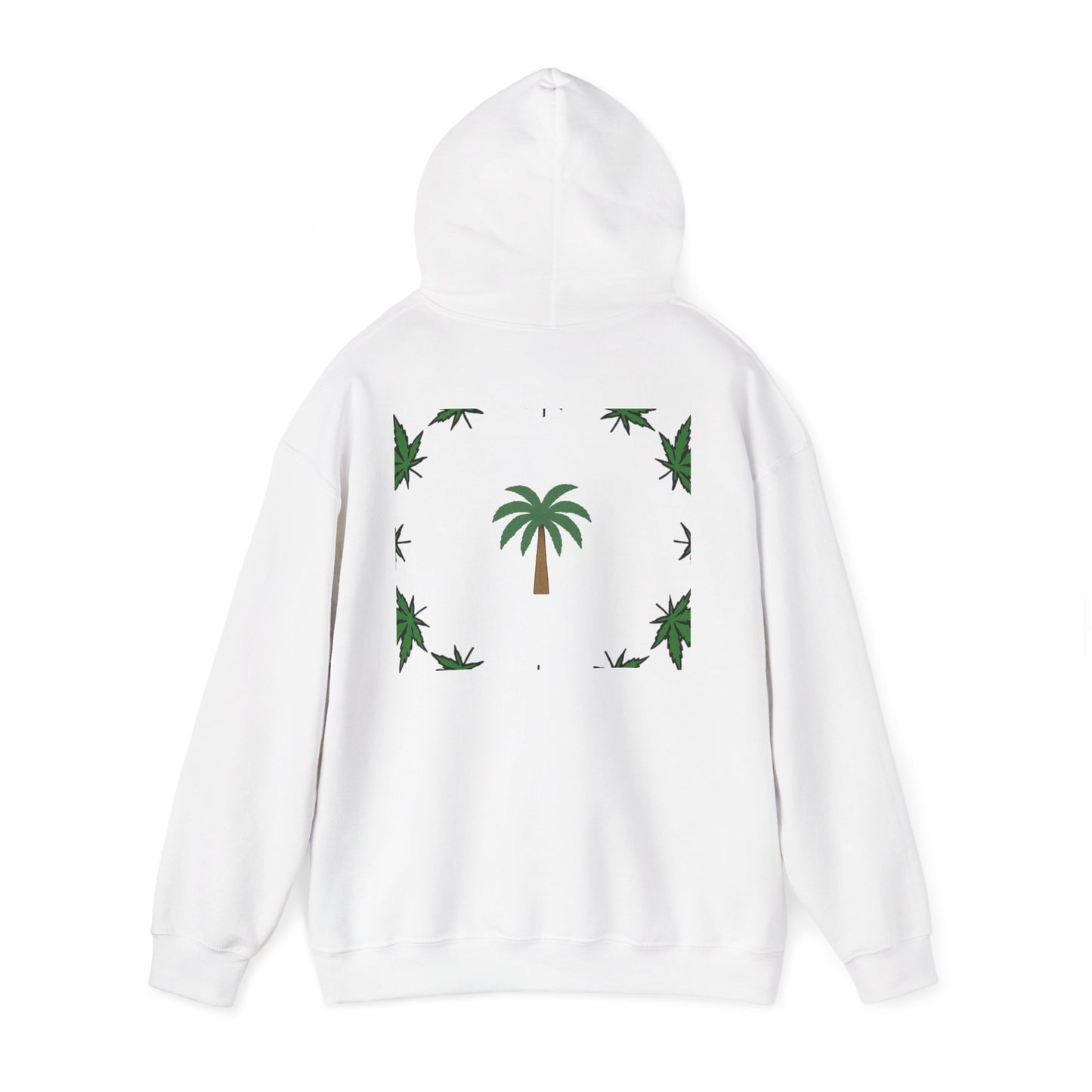 Tropical Palm Hoodie - Unisex Heavy Blend™, Beach Vibes, Casual Comfort, Summer Style, Gift for Travelers
