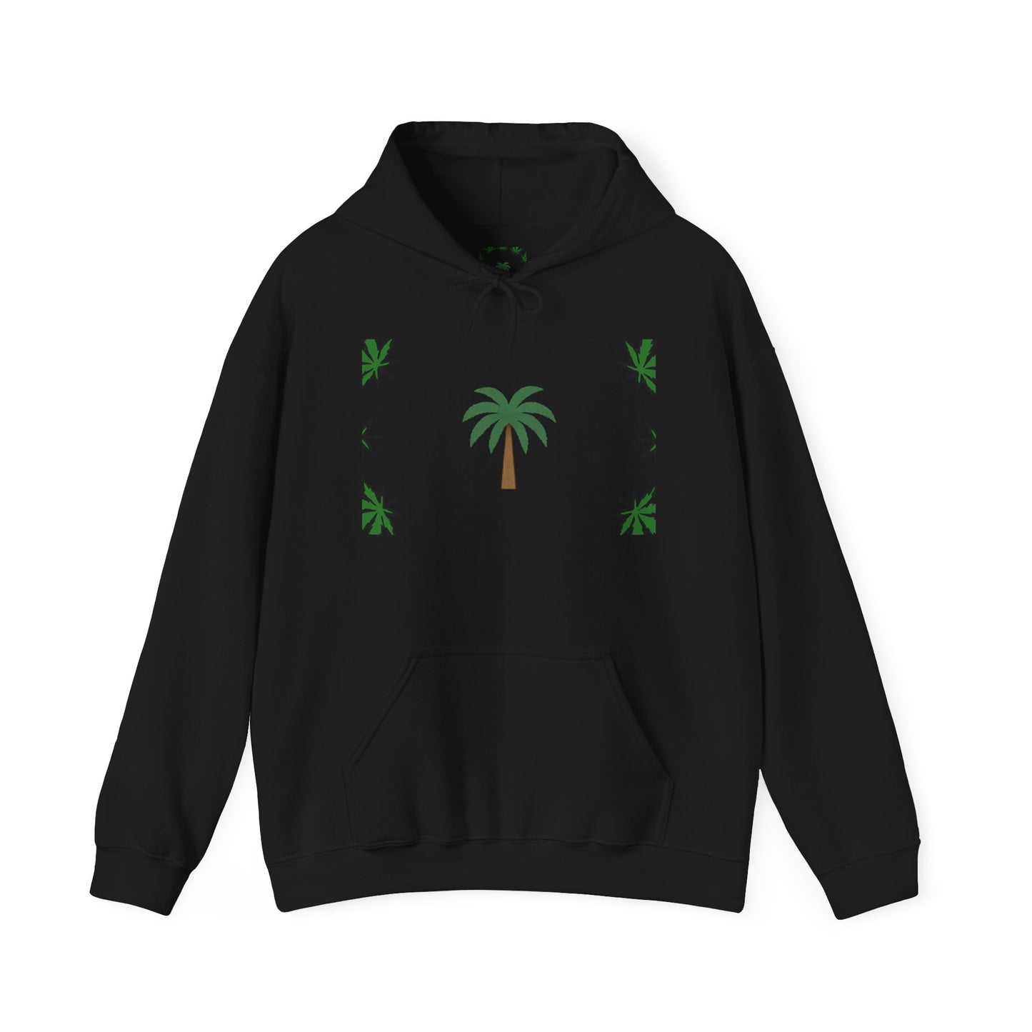 Tropical Palm Hoodie - Unisex Heavy Blend™, Beach Vibes, Casual Comfort, Summer Style, Gift for Travelers