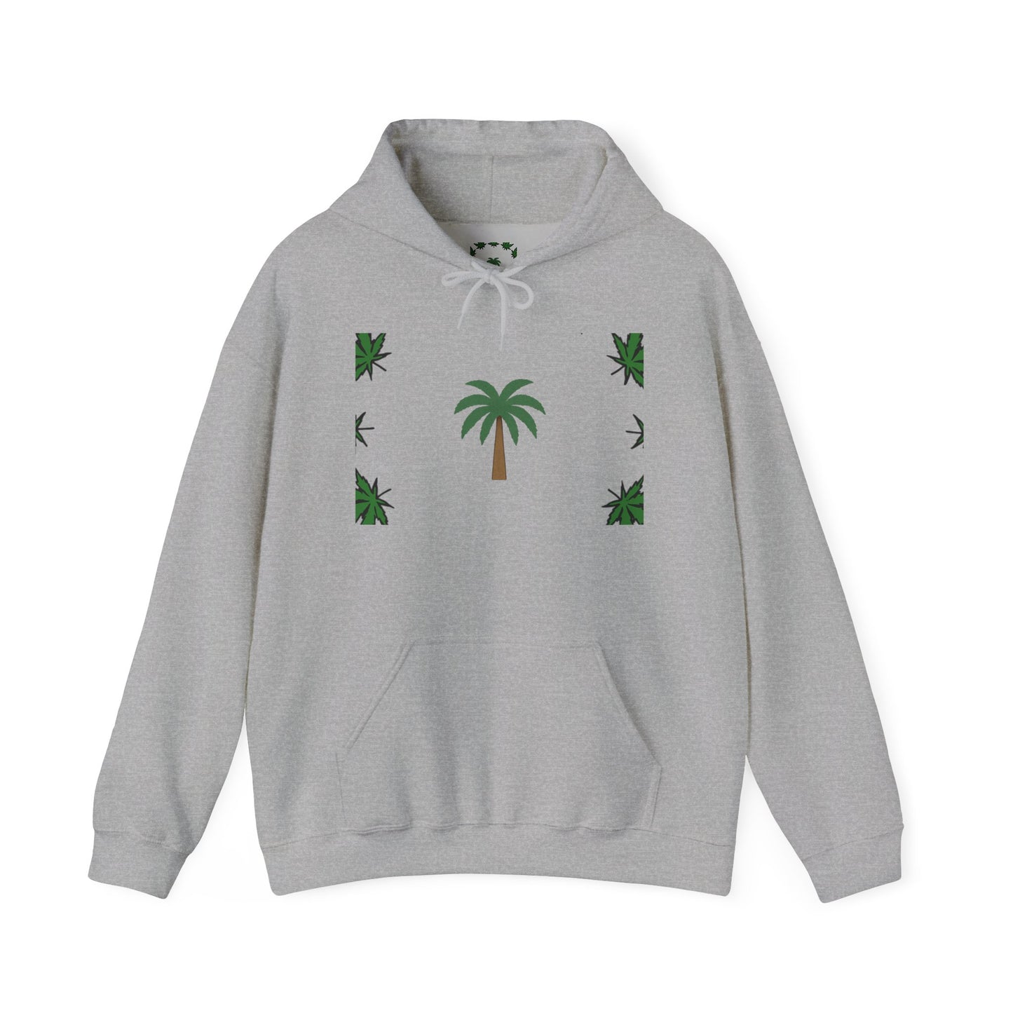 Tropical Palm Hoodie - Unisex Heavy Blend™, Beach Vibes, Casual Comfort, Summer Style, Gift for Travelers