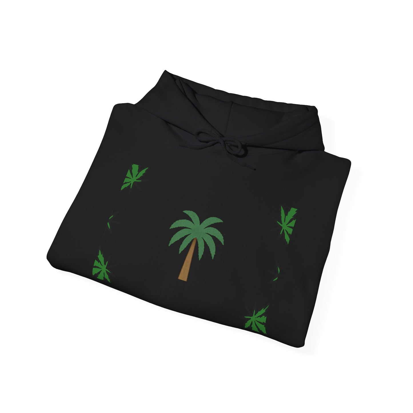 Tropical Palm Hoodie - Unisex Heavy Blend™, Beach Vibes, Casual Comfort, Summer Style, Gift for Travelers