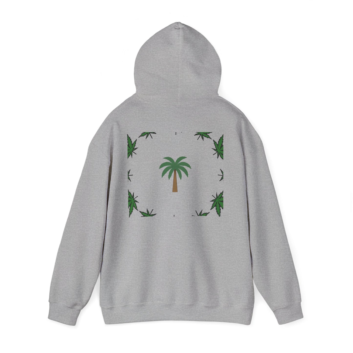 Tropical Palm Hoodie - Unisex Heavy Blend™, Beach Vibes, Casual Comfort, Summer Style, Gift for Travelers