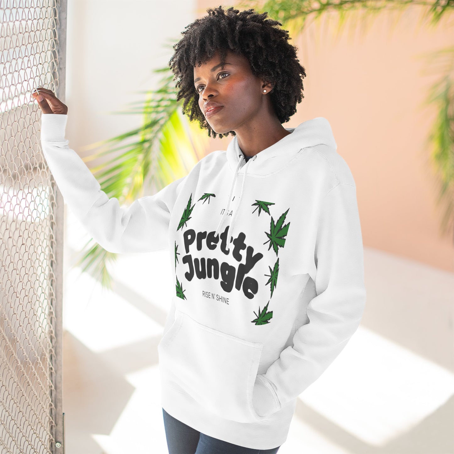 Pretty Jungle Hoodie - Cozy Fleece Sweatshirt for Nature Lovers, Trendy Casual Wear, Perfect Gift for Friends, Outdoor Adventures, and [...]