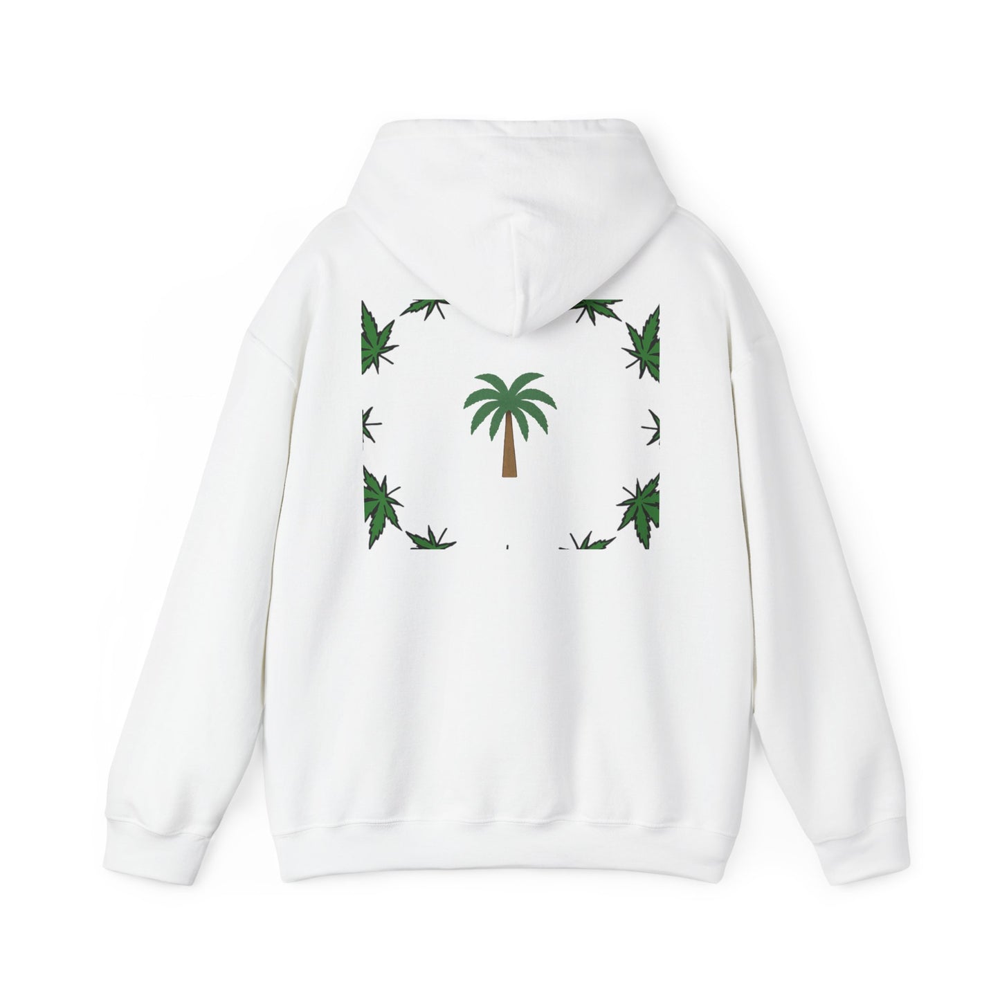 Tropical Palm Hoodie - Unisex Heavy Blend™, Beach Vibes, Casual Comfort, Summer Style, Gift for Travelers