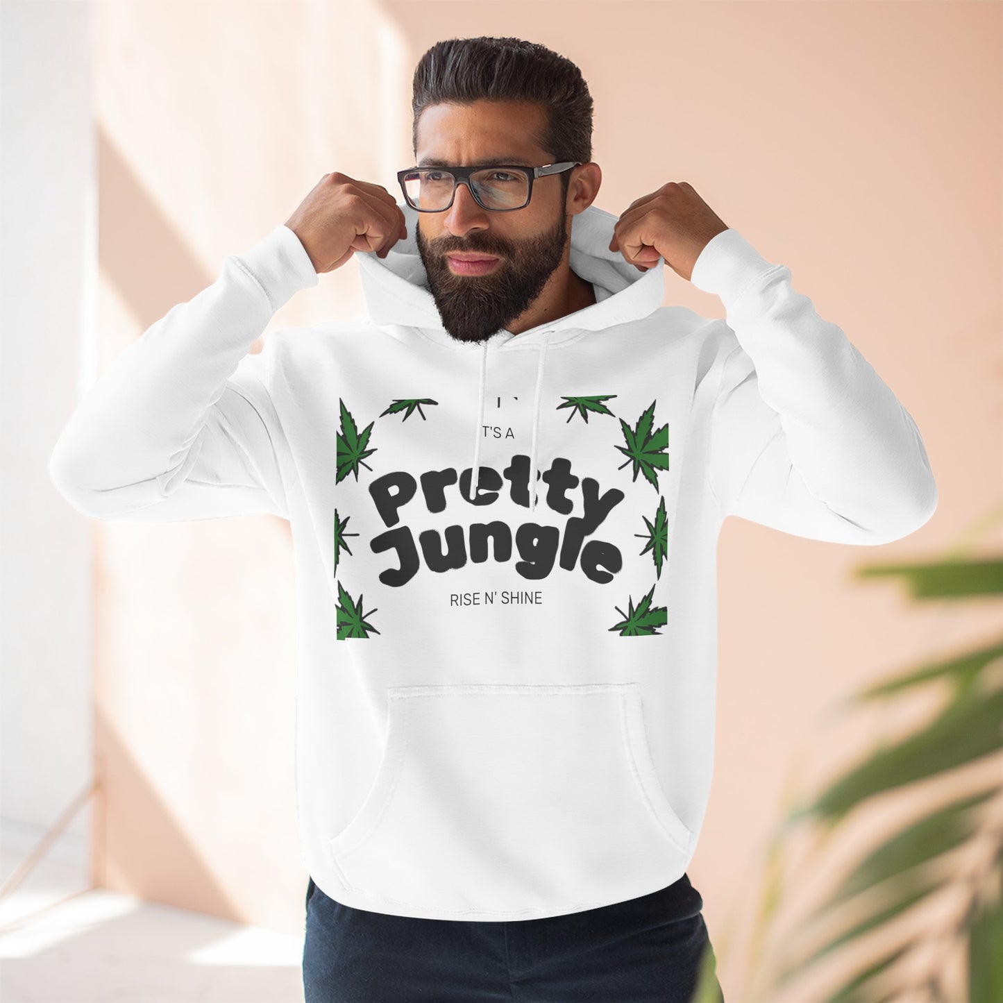 Pretty Jungle Hoodie - Cozy Fleece Sweatshirt for Nature Lovers, Trendy Casual Wear, Perfect Gift for Friends, Outdoor Adventures, and [...]
