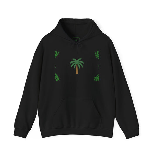 Tropical Palm Hoodie - Unisex Heavy Blend™, Beach Vibes, Casual Comfort, Summer Style, Gift for Travelers